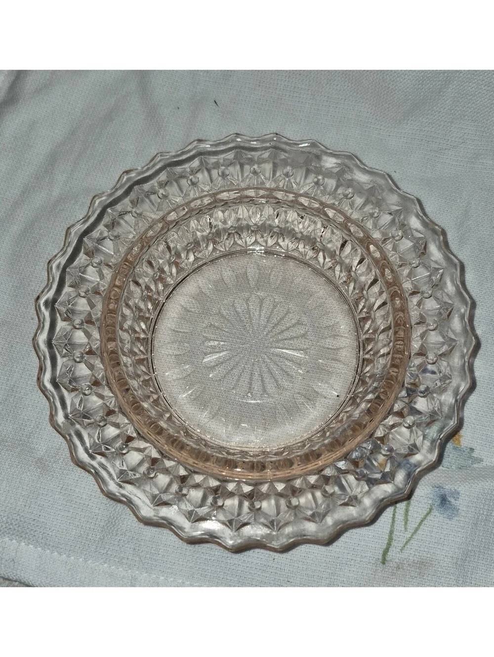 Jeannette Holiday Pink Butter Dish with Cover